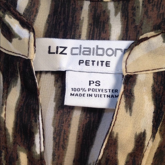 Liz Claiborne Sheer W/Cami Split Neck, PS NWOT - Picture 2 of 7